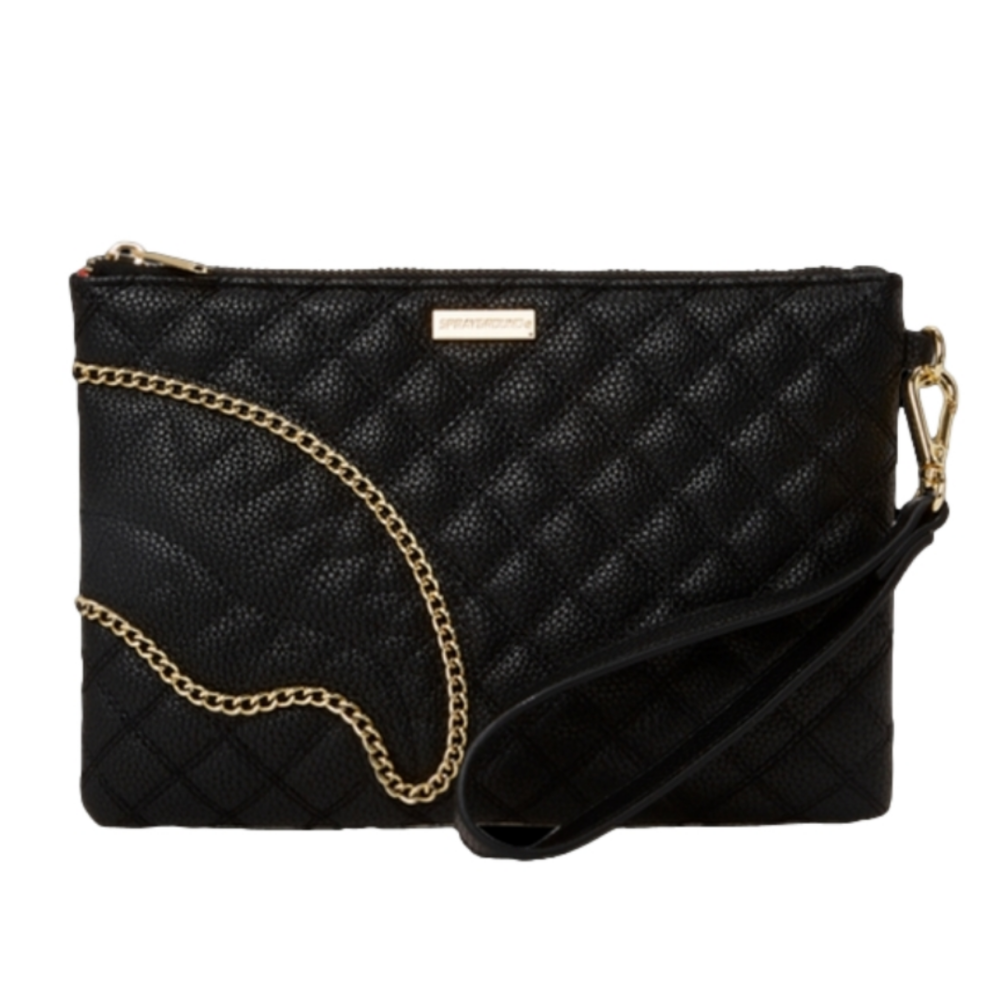 🙀SPRAYGROUND 🙀Leveled Up SPLIT QUILT Shark Crossbody Clutch want it Now!